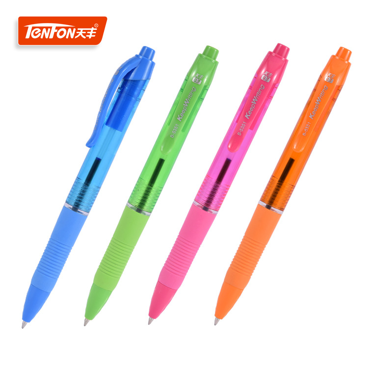 Factory direct supply of plastic jumping ballpoint pens, advertising translucent rod ballpoint pens 5351 office ballpoint pens full figure