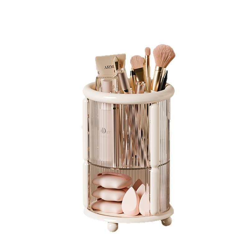 Self-designed light luxury minimalist makeup brush storage cylinder, cross-border dressing table desktop eyebrow pencil brush storage rack Item Picture