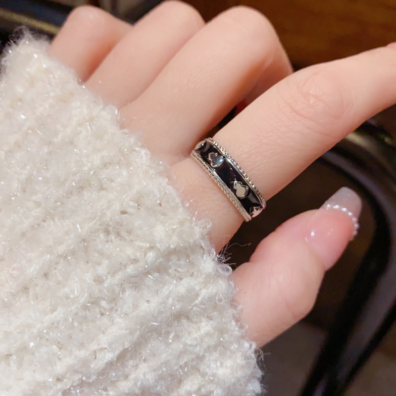 新中式时尚复古新中式红色葫芦开口戒真金电镀可调节福禄指环批发