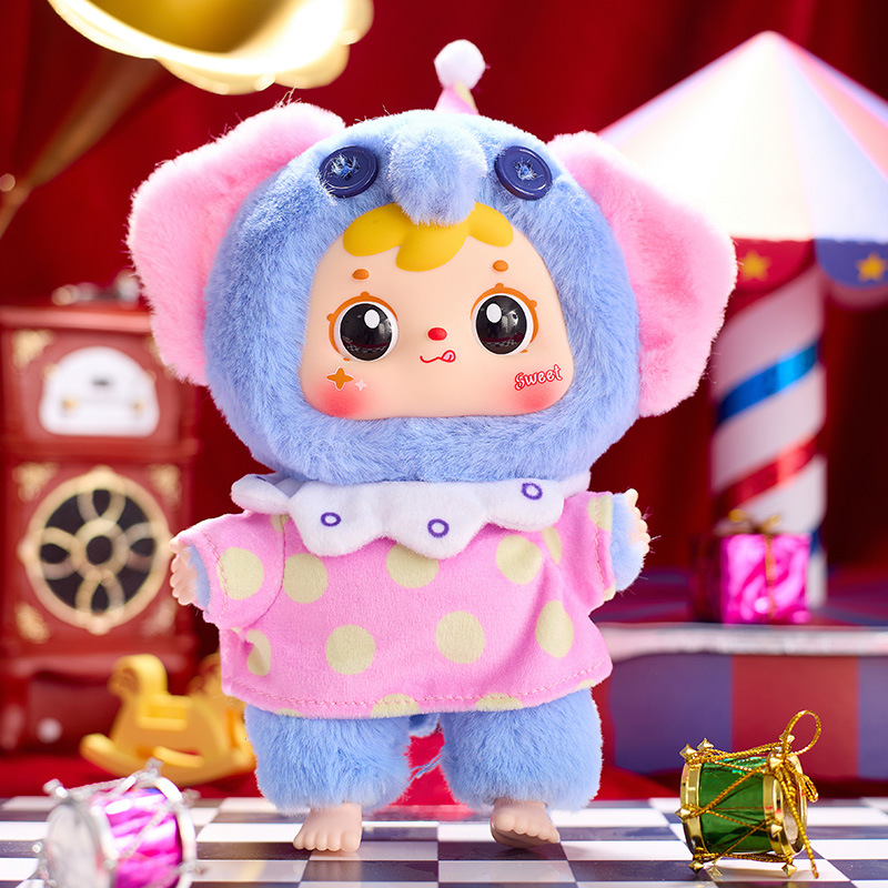 Three Little MAO Circus Night Plush blind box, girls' schoolbag decoration Pendant, bedroom room Creative display item, toy Application Scenario