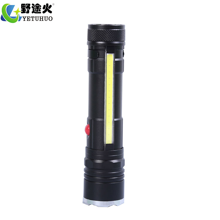 Powerful Outdoor Usb Charging Zoom T6 Long-Range Ultra-Bright Hand-Held Flashlight Cob Strong Magnetic Flashlight Item Picture