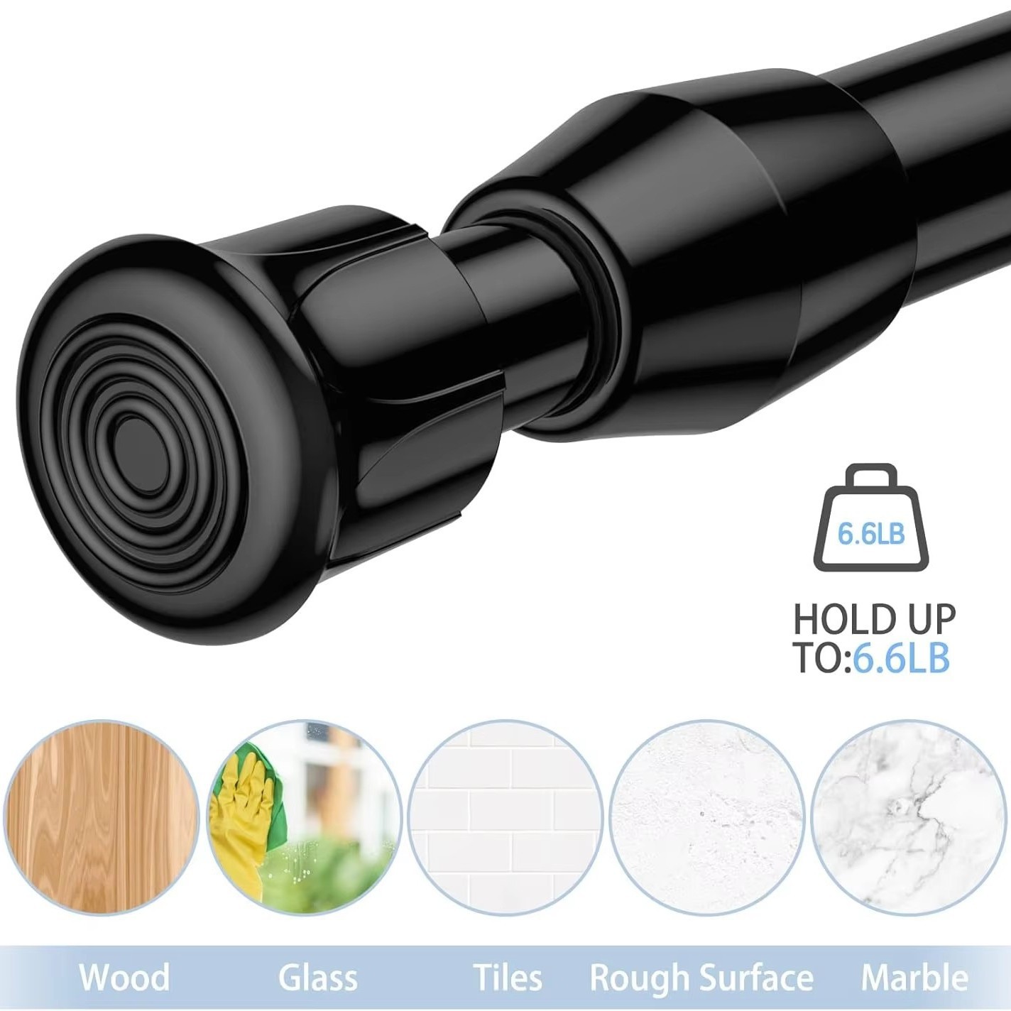 工厂批发免打孔伸缩窗帘杆多功能浴帘杆晾衣杆厨房挂件杆衣柜撑杆