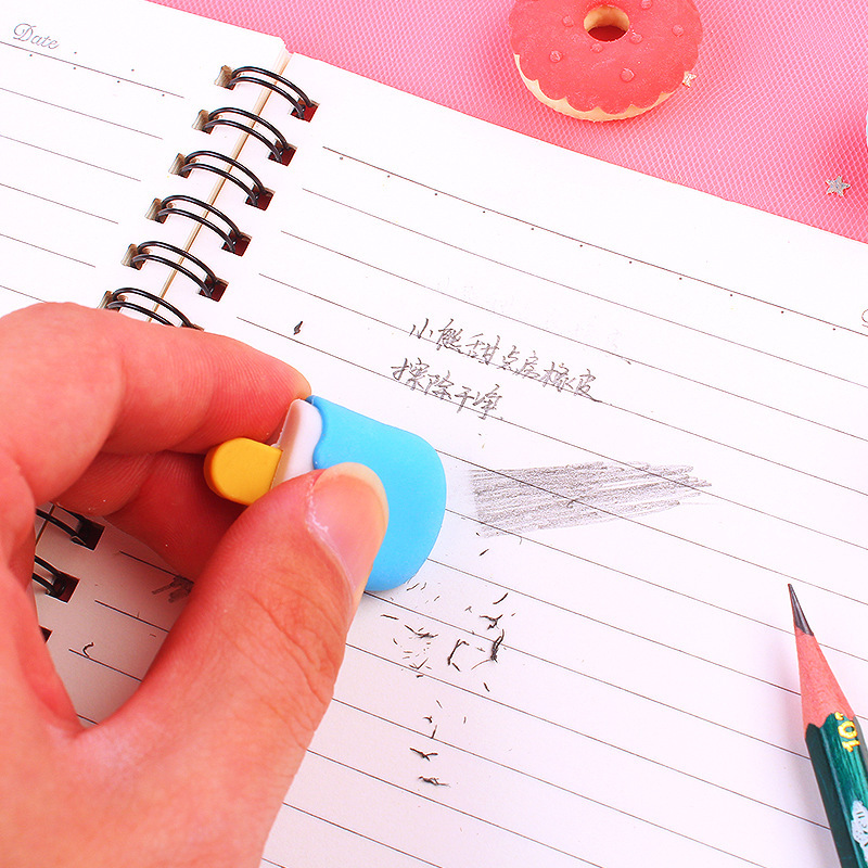 Candy-colored eraser pencil eraser, dessert simulation eraser, three-dimensional detachable assembly, cute box eraser wholesale Application Scenario