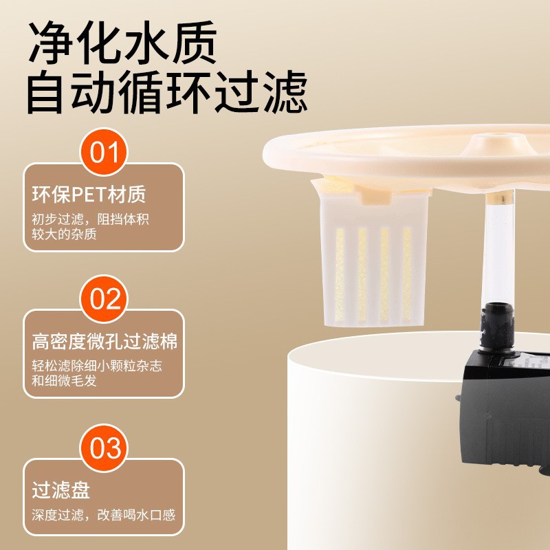 Original and new pet double-bowl cat automatic water dispenser, slanted cat bowl, ceramic water and food integrated cat food bowl tableware Specification image