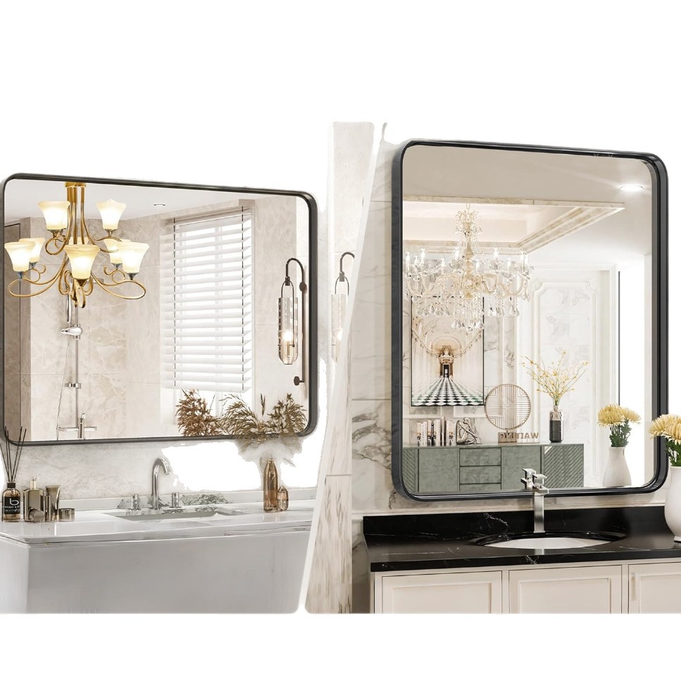 装饰镜/藤编/全身镜/芳华全身镜/试衣镜白底实物图