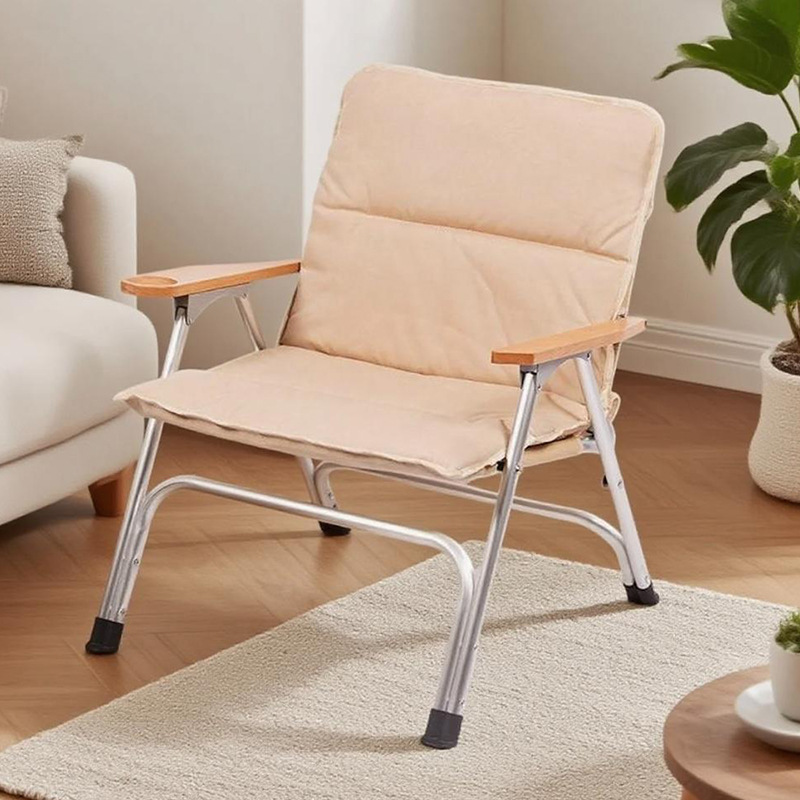 客厅沙发椅可拆卸坐垫庭院靠背椅户外折叠椅露营椅带扶手亲子椅子