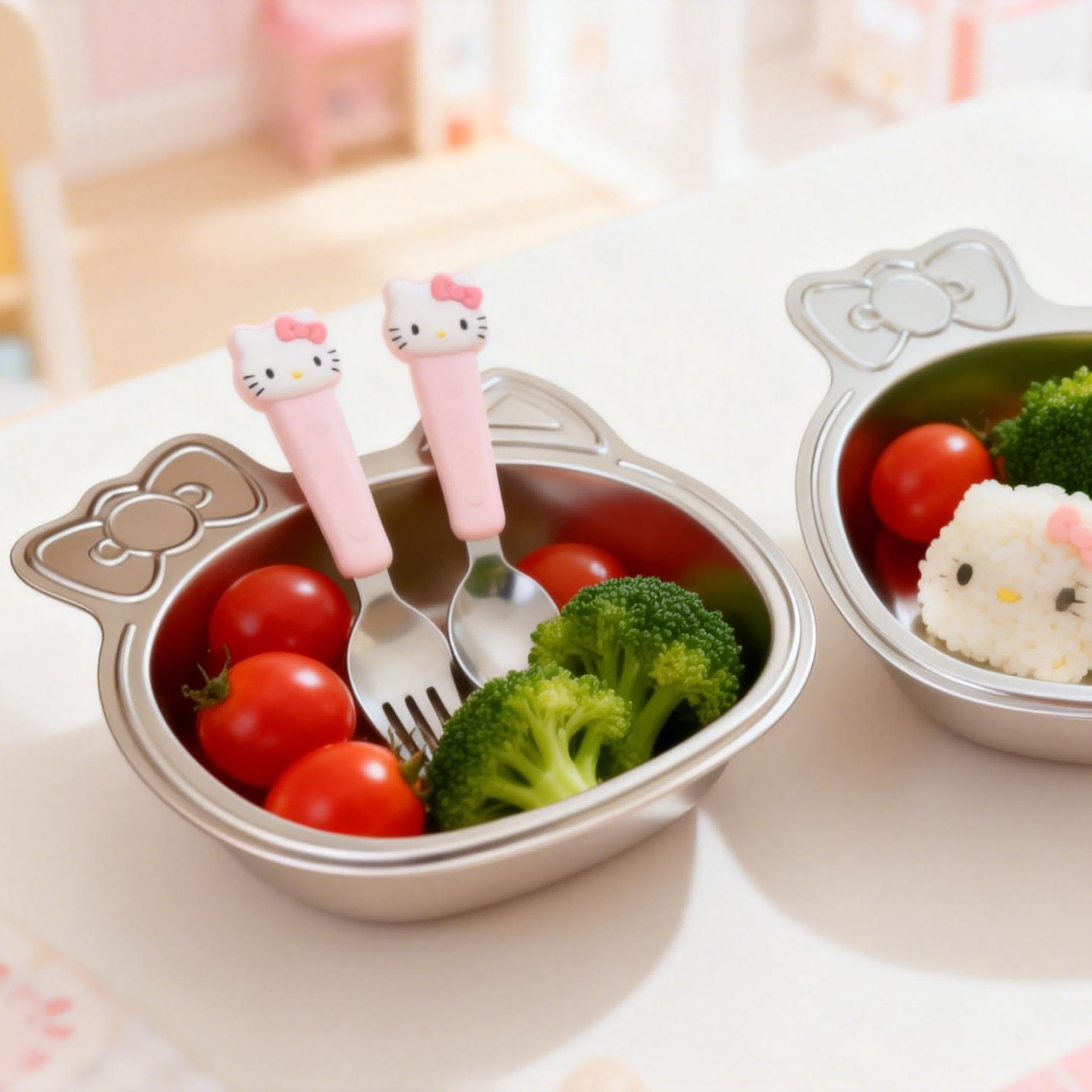 Cross-border stainless steel children's rice bowls, baby eating yogurt bowls, oatmeal bowls, children's salad bowls, dessert bowls, special bowls details Picture