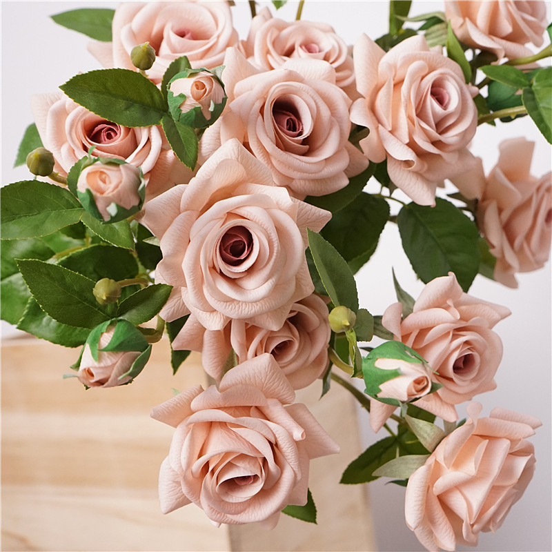 花杆/火把狂欢夜导具/仿真花/仿真花diy发饰/电镀玫瑰花产品图