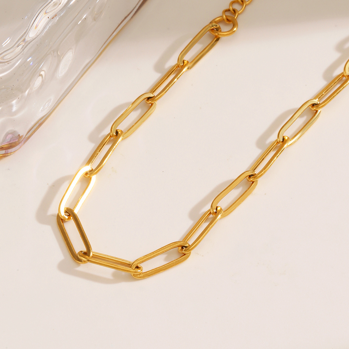 Wholesale of long cross-shaped chain bracelets in a simple and fashionable style from Europe and America, featuring a unique hip-hop and niche stainless steel bracelet for women Specification image