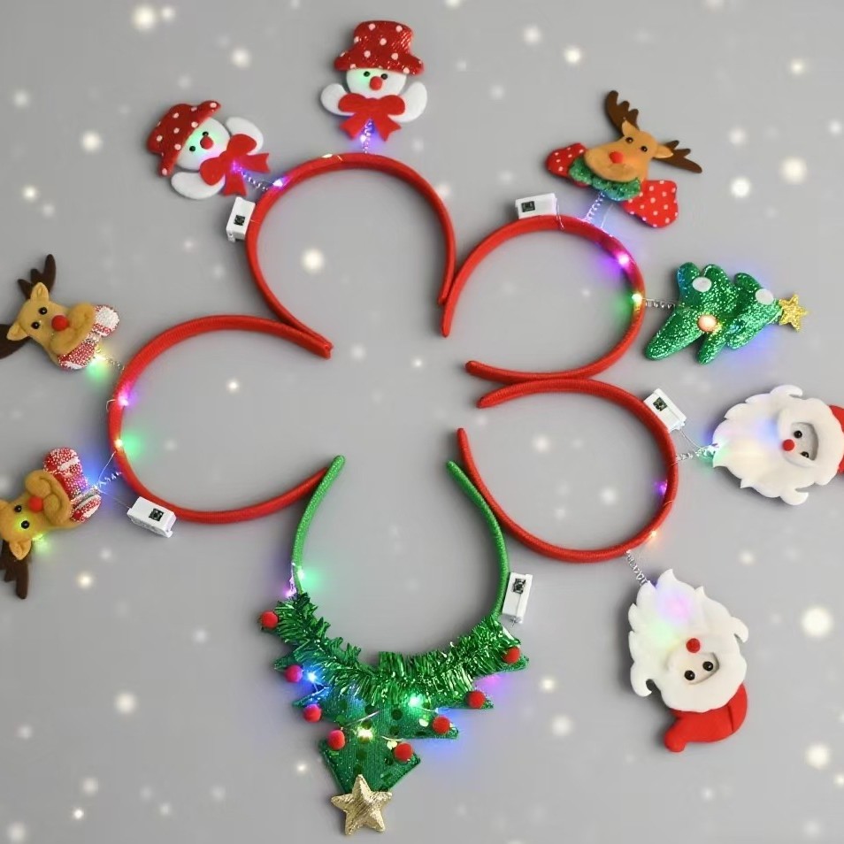 Cross-border Santa Claus head felt, cotton thickened, handcrafted diy Christmas tree decoration, deer head accessories, velvet fabric Specification image