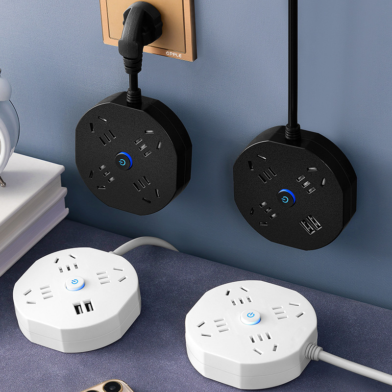 公年插座带长线插板排插多功能usb家用宿舍多插位小巧便携安全