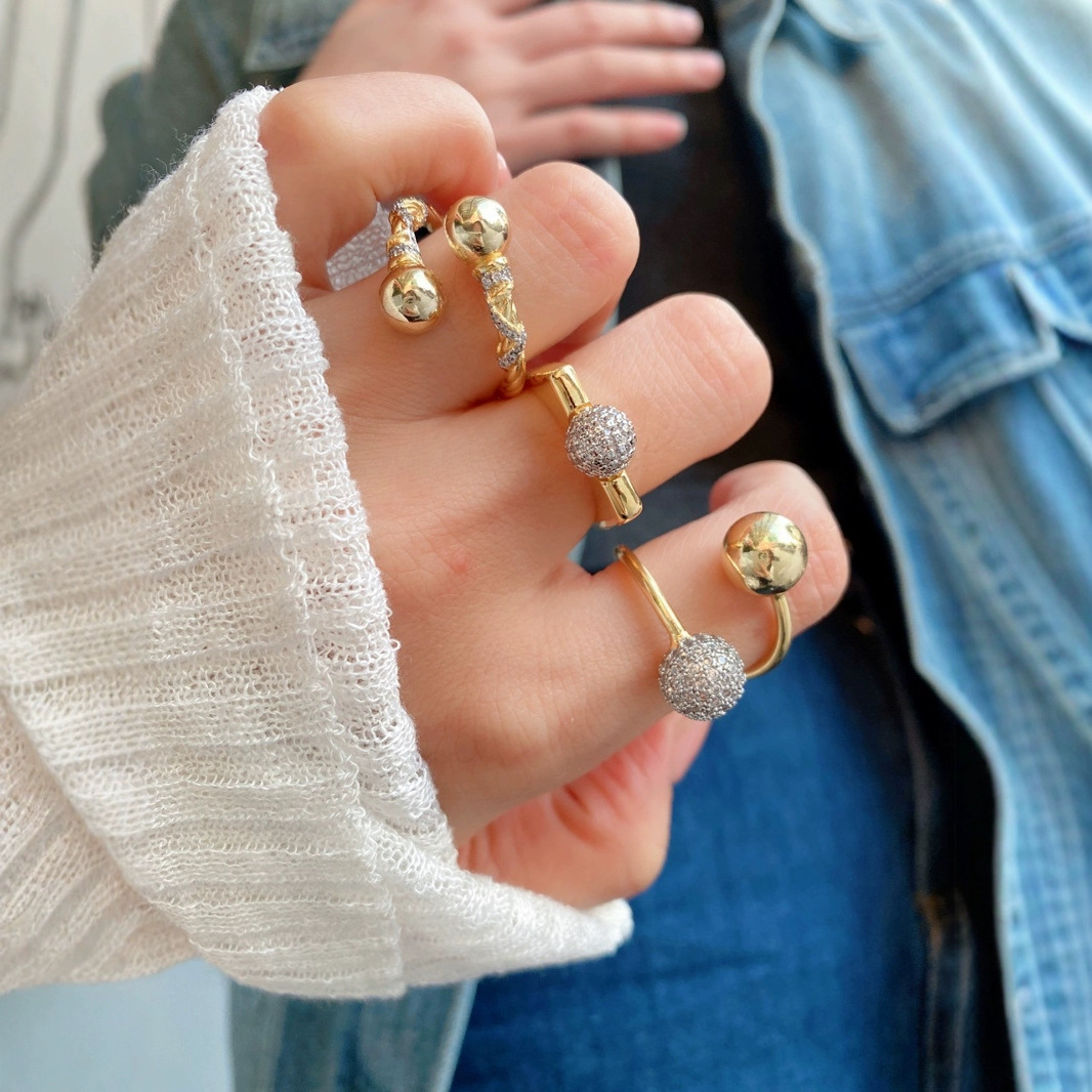 The new French chubby set ring, a fashionable European and American item, is a must-have for daily use and is selling well full figure