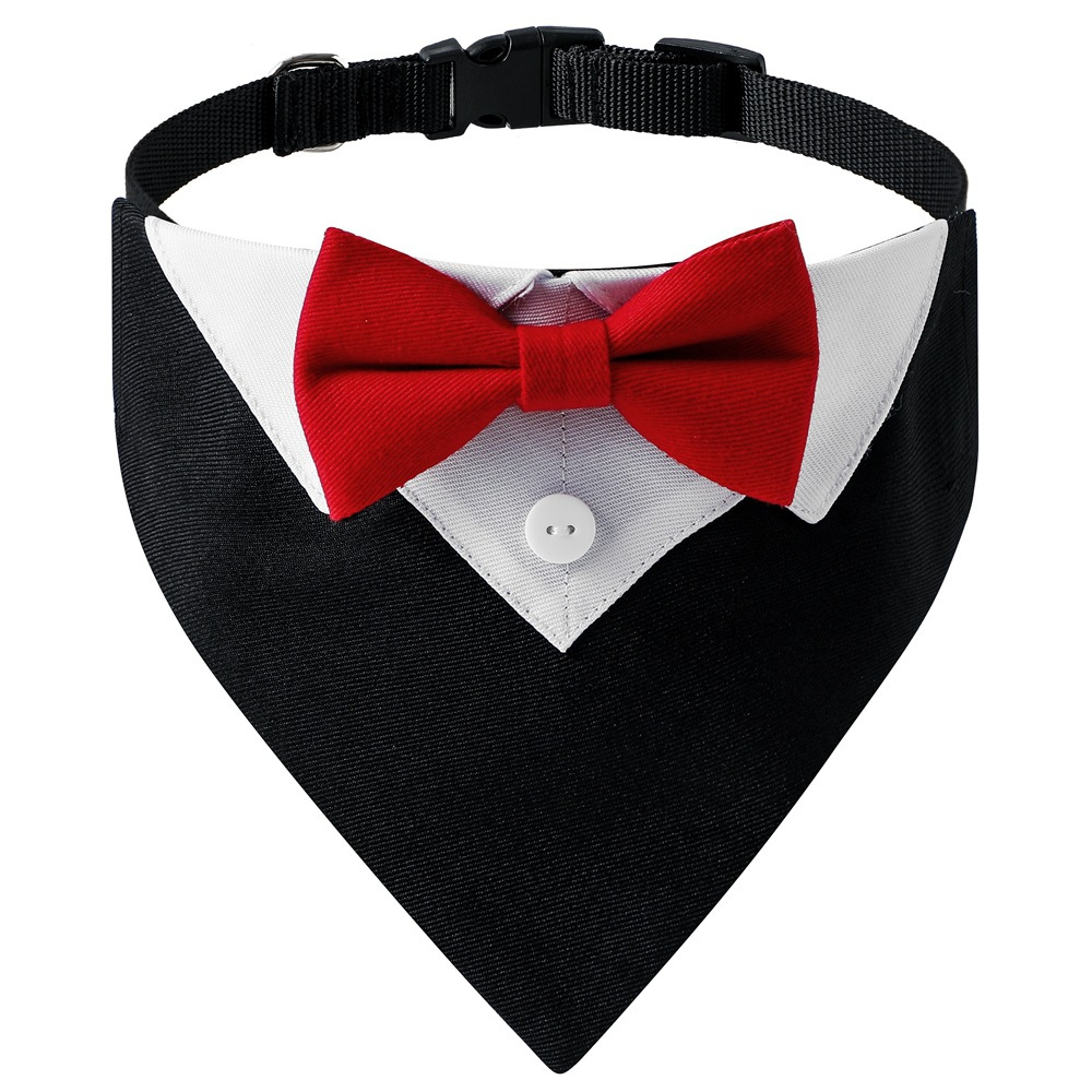 Pet bow tie scarf, dog and cat scarf, pet saliva towel, multi-functional warm scarf, pet scarf bib, knitted pet scarf Application Scenario