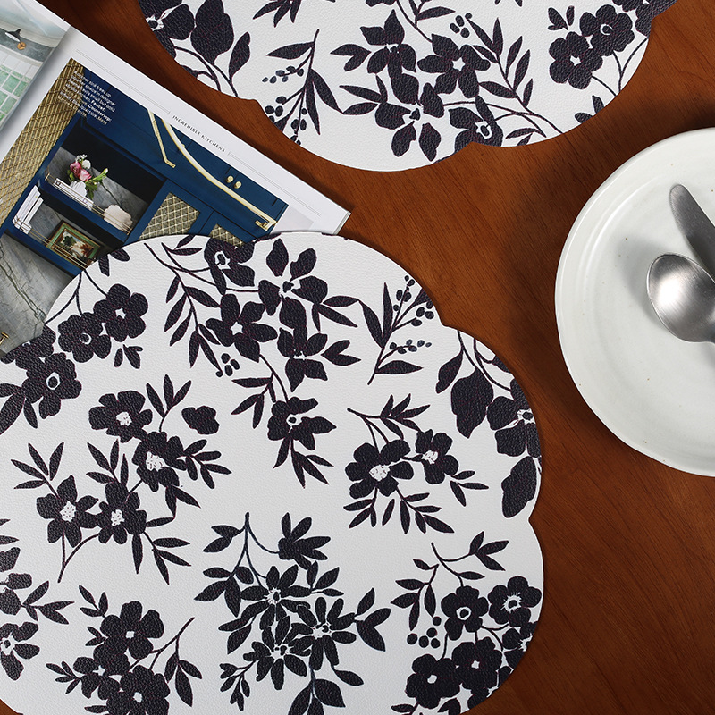 Tabletex热销现货防油污防水餐垫隔热垫印刷皮革餐垫桌垫杯垫产品图