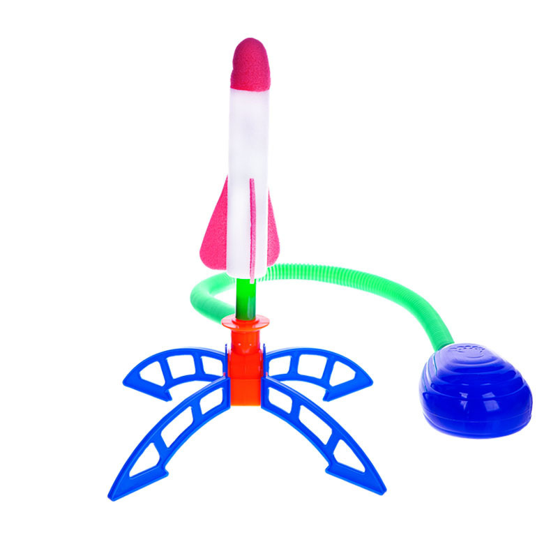 冲天火箭发射筒脚踩飞天冲天炮小儿童脚踏式户外弹射一踩就飞玩具白底实物图