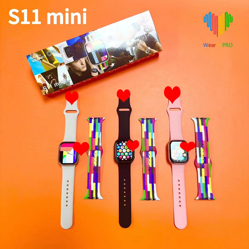 The S11mini smartwatch features an ultra-clear screen, heart rate and blood pressure detection, wireless charging, offline payment, and wechat reply Item Picture