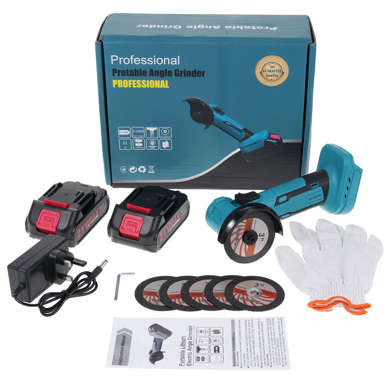21V brushless small Angle grinder spu:ET26407 full figure