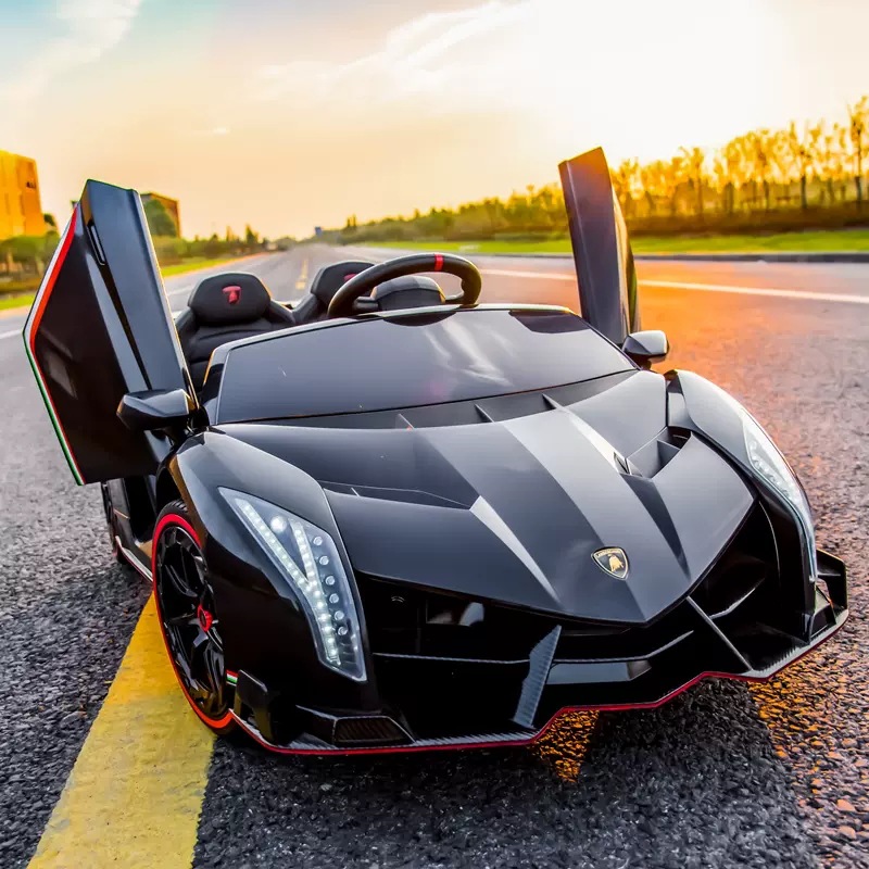 兰博儿童电动车四轮带遥控汽车男女宝宝小孩可坐人玩具车跑车