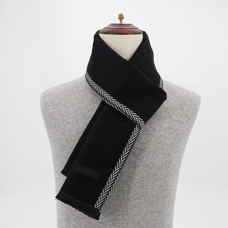 One-piece delivery of new men's scarves, men's autumn and winter faux cashmere scarves, business jacquard delivery, men's scarves, factory wholesale, street stall wholesale details Picture