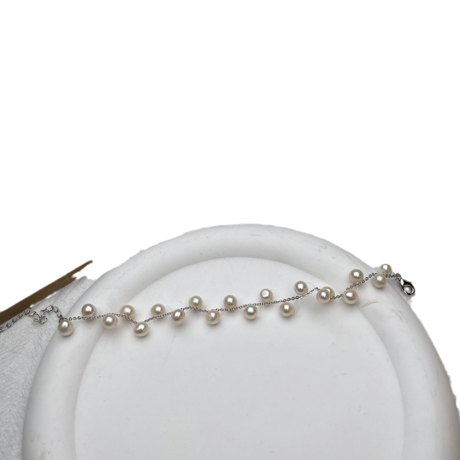 "Full Sky Stars Natural Pearl Bracelet, 925 sterling silver, fashionable design, forest-themed, super ethereal and sweet women's silver chain decoration, handcrafted. Item Picture