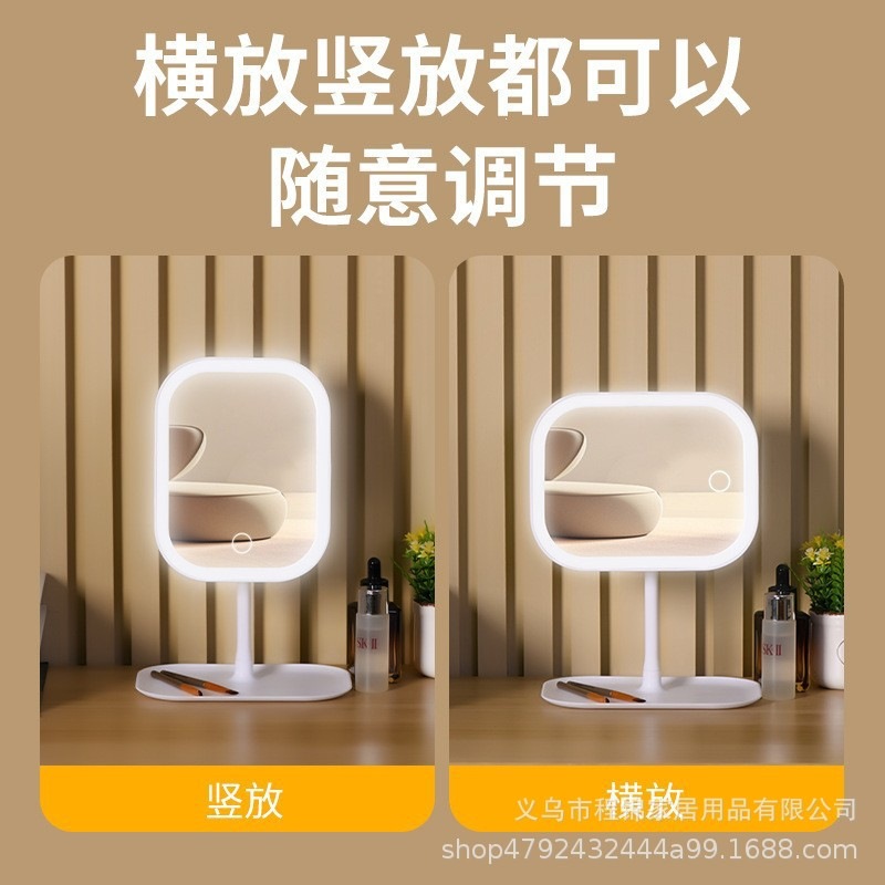 Espejo de maquillaje Led light eurodesk espejo inteligente multifuncional con luz espejo de maquillaje ajustable espejo de maquillaje estilo de mesa Specification image