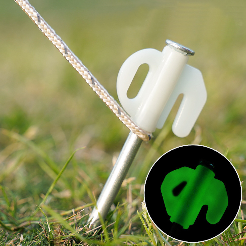 Wholesale of camping tent canopy accessories, ground nails, outdoor camping luminous reinforcing fluorescent nails, multi-purpose Application Scenario