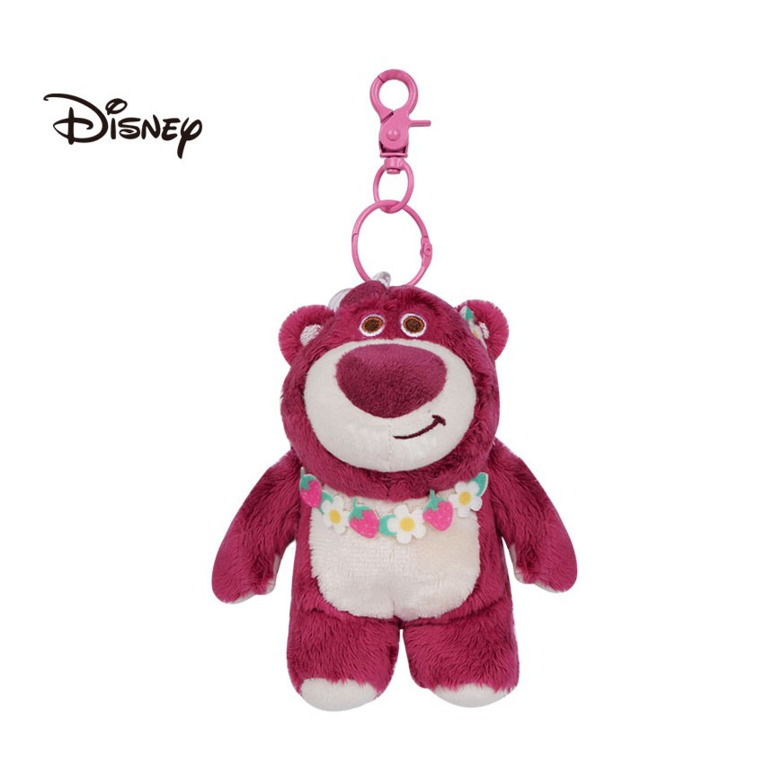 Genuine Disney figurines, strawberry bear keychains, Teddy plush toys, backpack pendants, bag pendants Item Picture