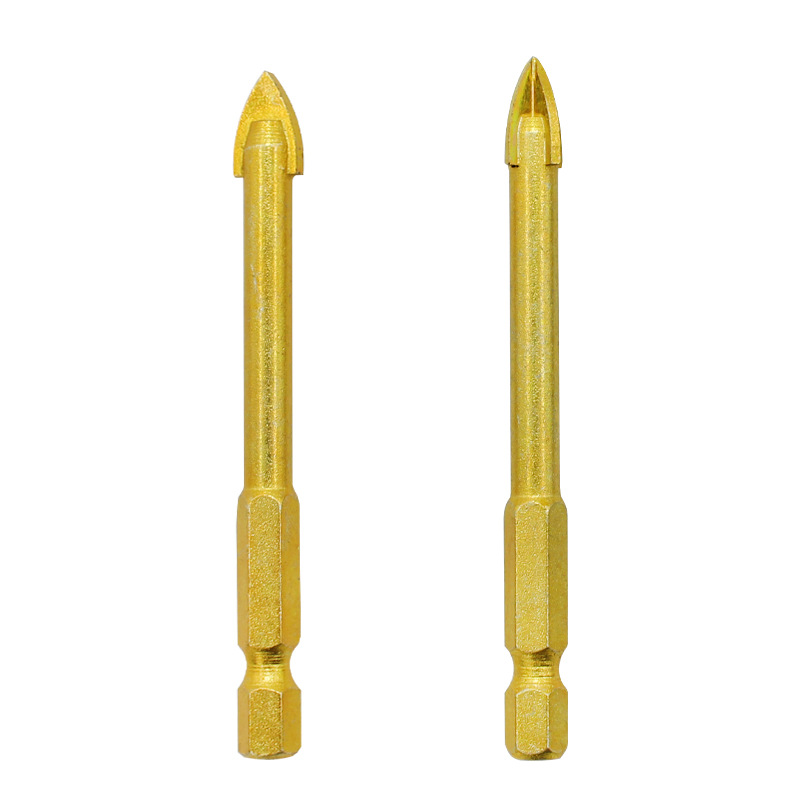 Hexagonal handle woodworking ceramic reaming drill bit, hole opener, cement wall drill, glass drill bit, alloy triangular drill for drilling Item Picture