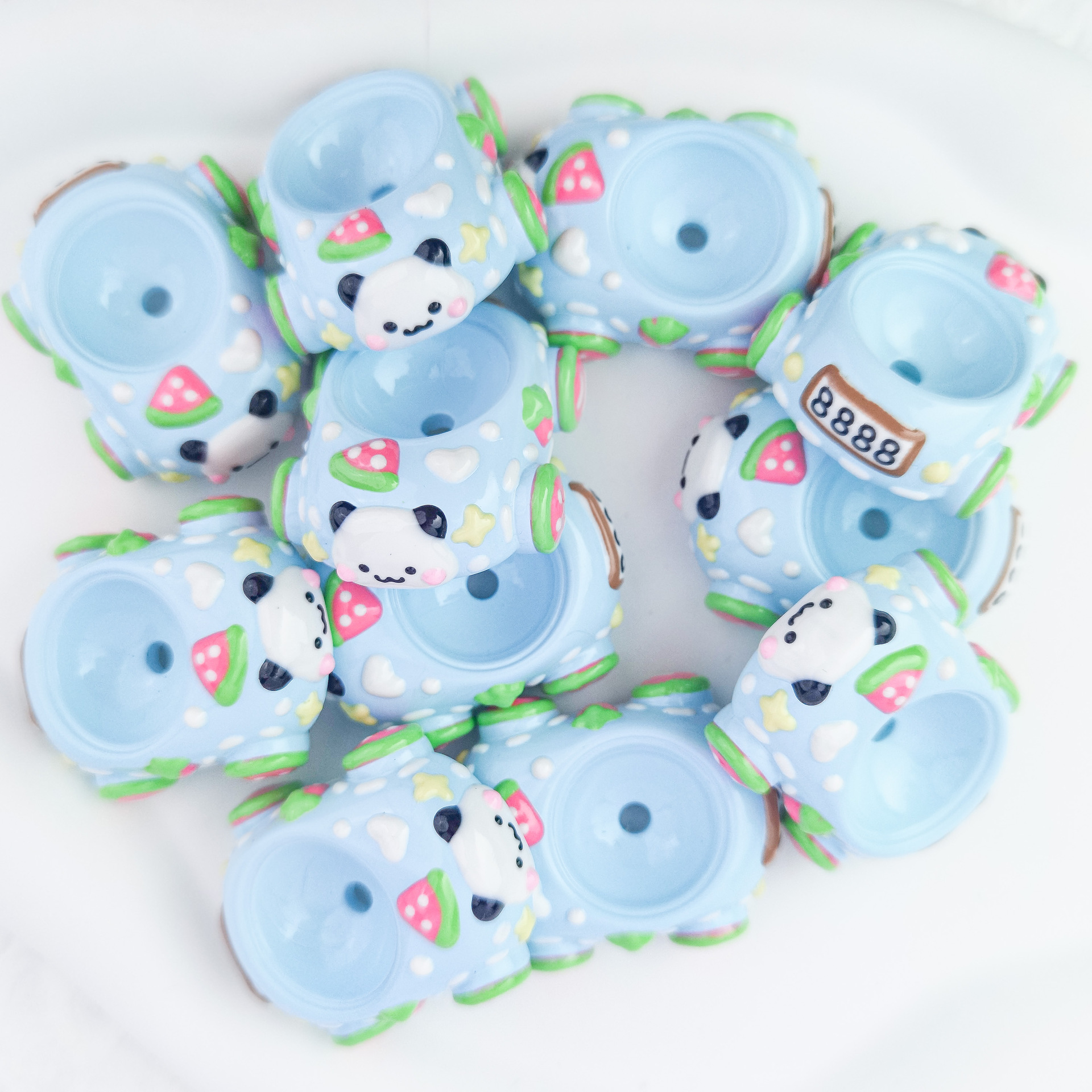 Douyin's Best-Selling Diy Handcrafted Through-Hole Beaded Mobile Phone Chain, Hand-Painted Kitty Large Car Beaded Pen Accessory Specification drawing