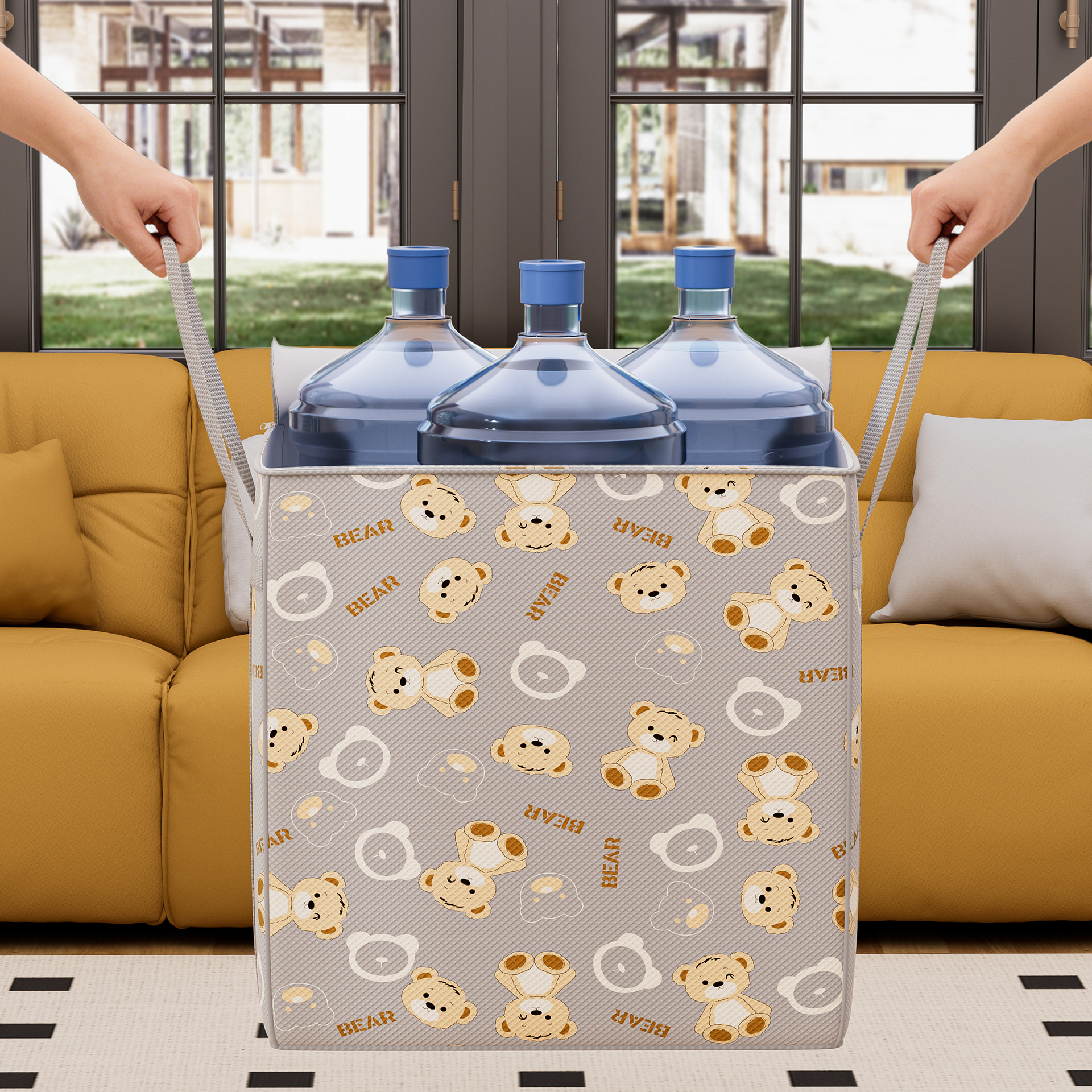 Cotton quilt storage bag, student clothes, luggage, moving and packing wonder, large-capacity moisture-proof sorting bag for renting details Picture