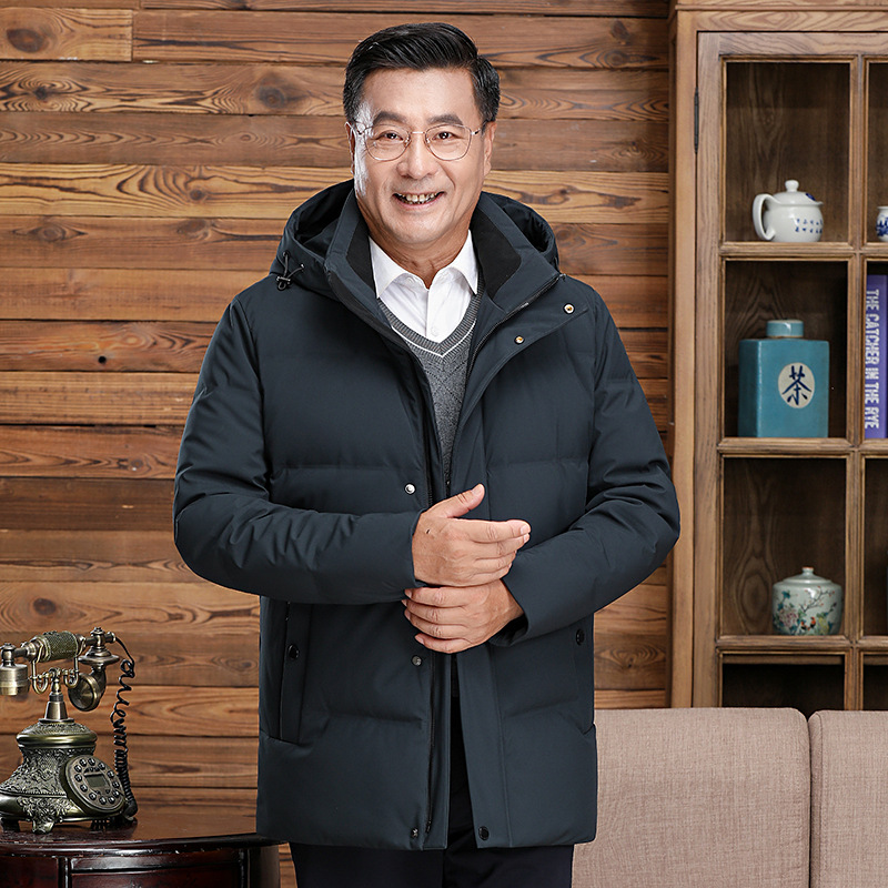 New down jacket for middle-aged and elderly men, short and thickened, 2024 winter wear for elderly fathers, duck down warm coat Application Scenario