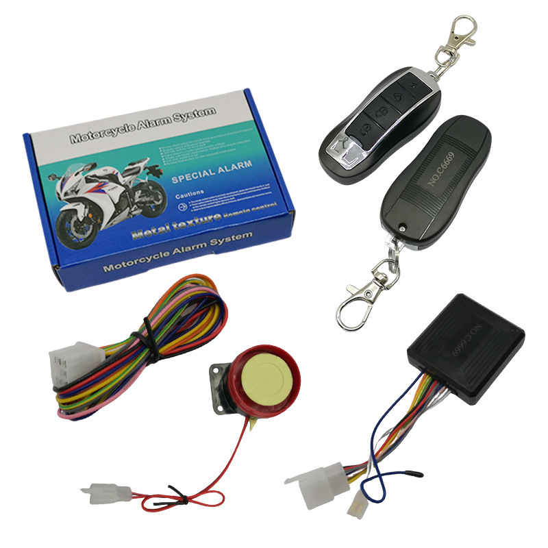 One-way motorcycle anti-theft device, electric bike anti-cut wire alarm, long rope scooter one-way anti-theft device anti-cut lock