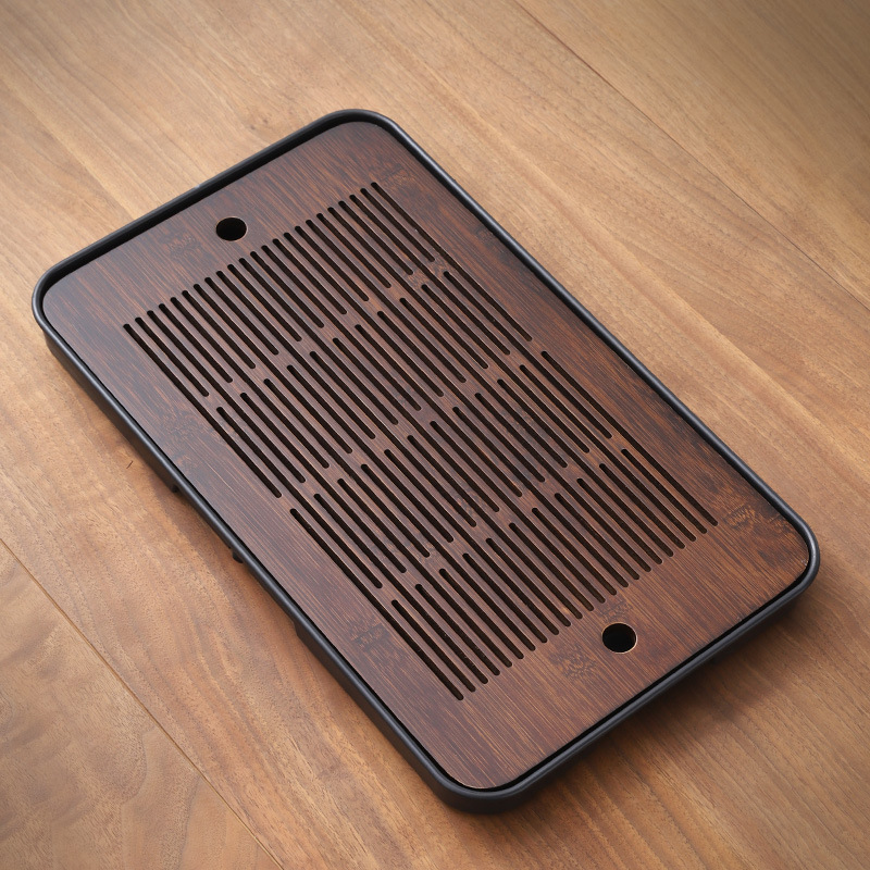 竹制密胺茶盘家用客厅储水日式长方形大号功夫高档现代简约托盘茶产品图