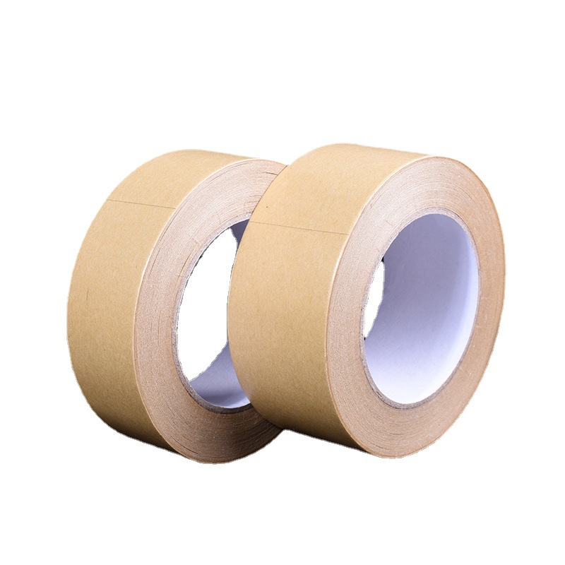 Environmentally friendly, water-free, self-adhesive, writable, degradable, tear-off, foreign trade sealing and packaging kraft paper tape, anti-tamper tape Item Picture