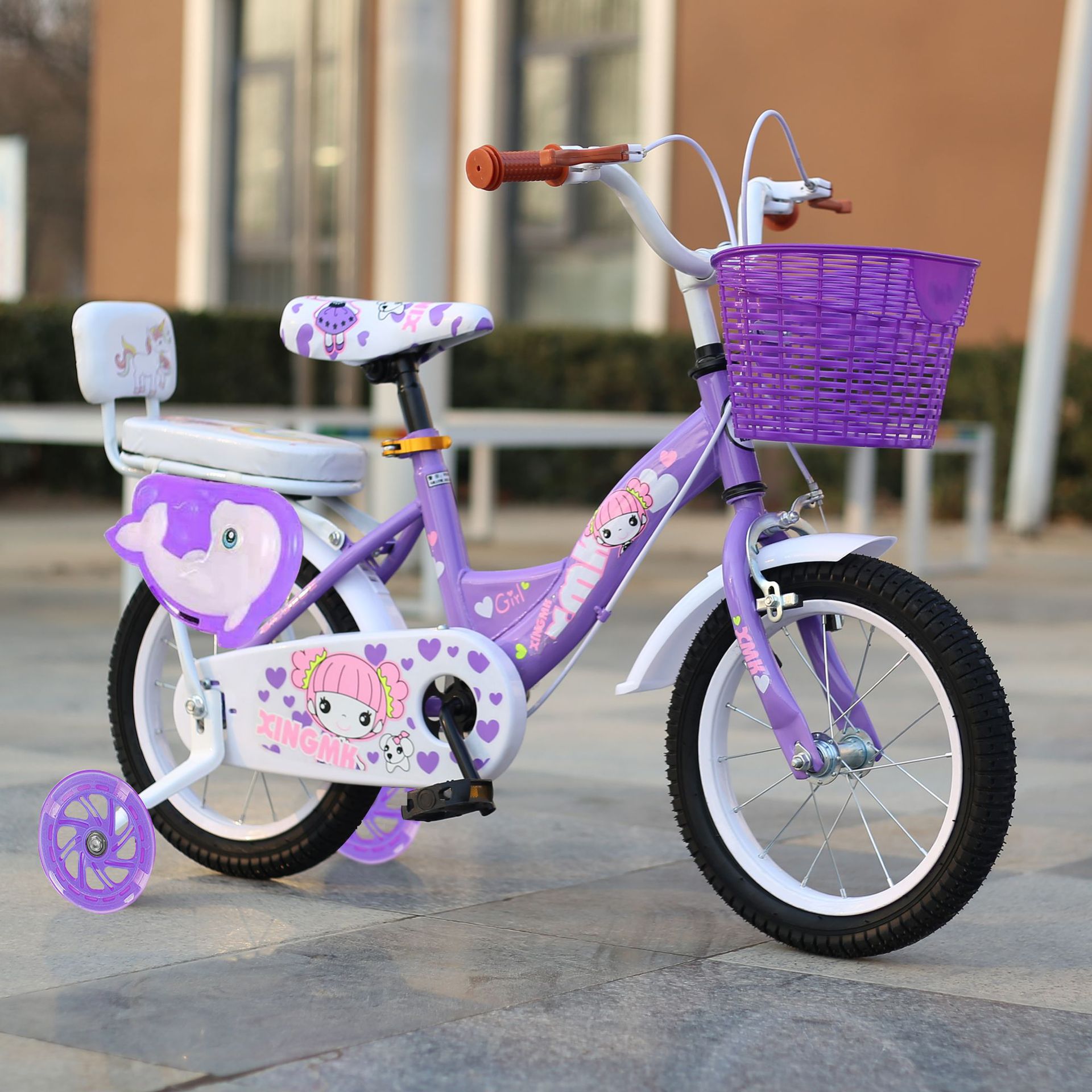 Children's bicycle princess bikes 12-14 16-18 inch kids' bicycles 3-5 7-9 years old girls' bicycles wholesale Specification image