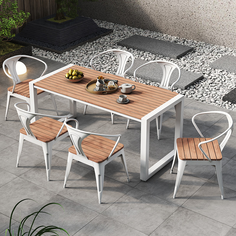 桌椅/户外桌椅/户外桌/实木桌/庭院桌椅细节图