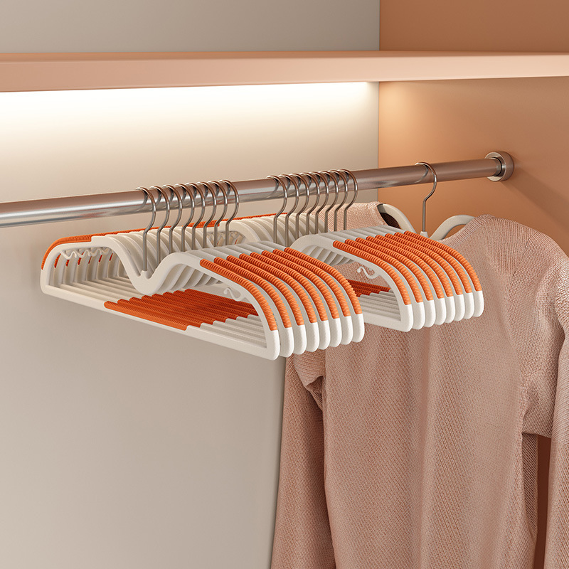 Anti-slip and traceless clothes hanger, home wardrobe with a shortened neck, short anti-shoulder corner, and a rotatable clothes drying rack. Modern style