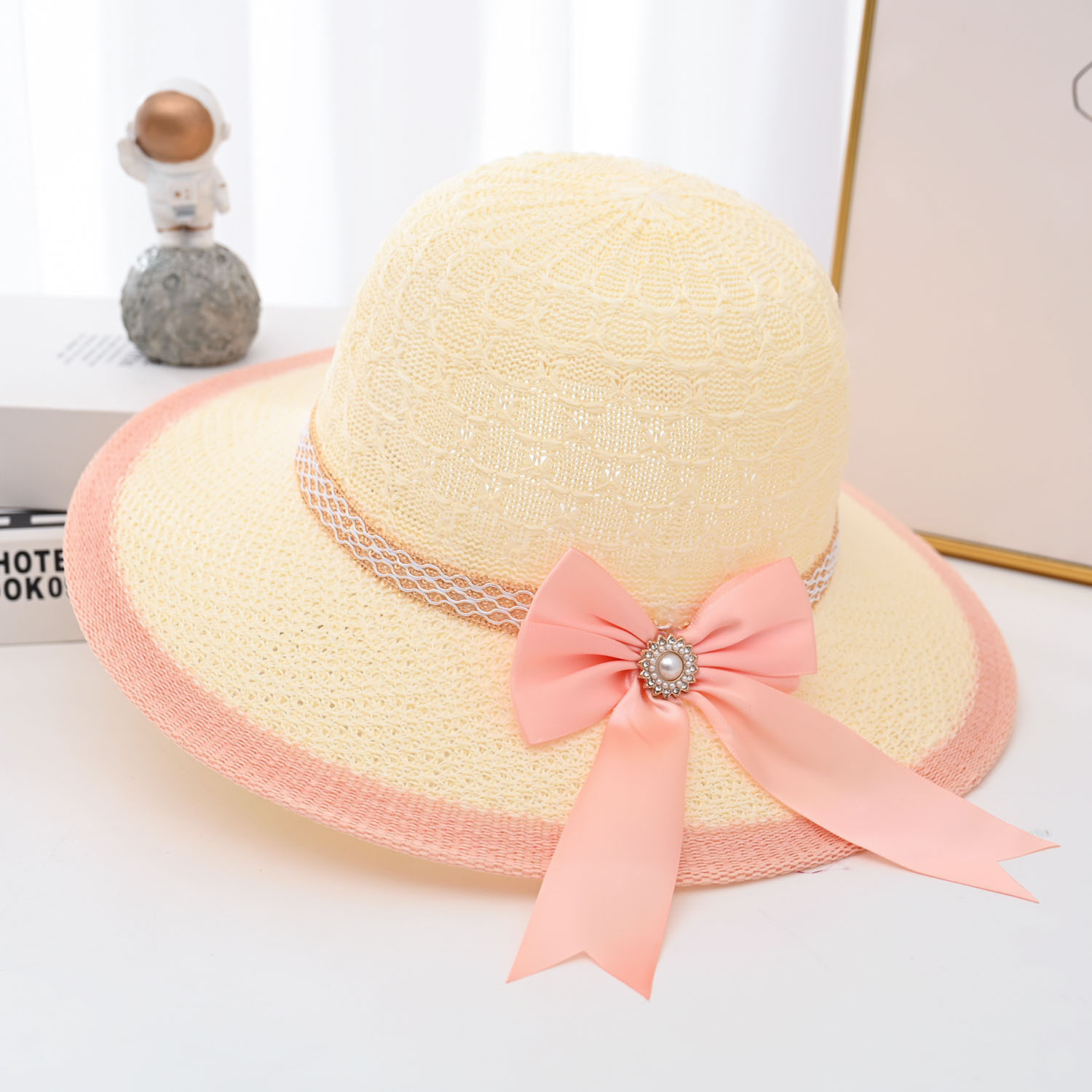 帽子/棒球帽/草帽/遮阳帽/小麦秸秆草帽细节图