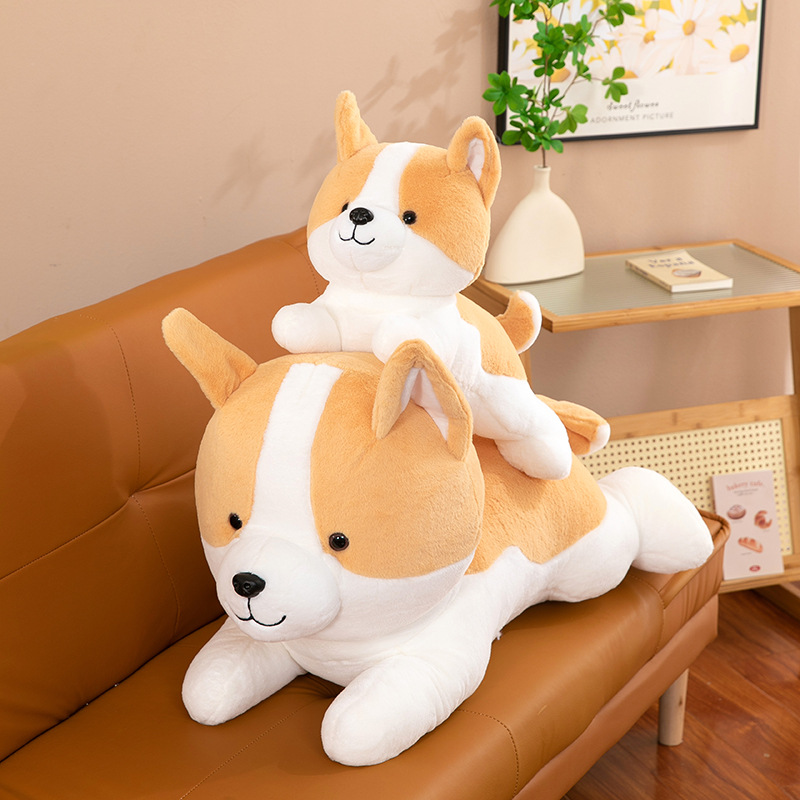 新款柯基柴犬毛绒玩具公仔可爱狗抱枕沙发靠枕儿童玩偶节日礼物女