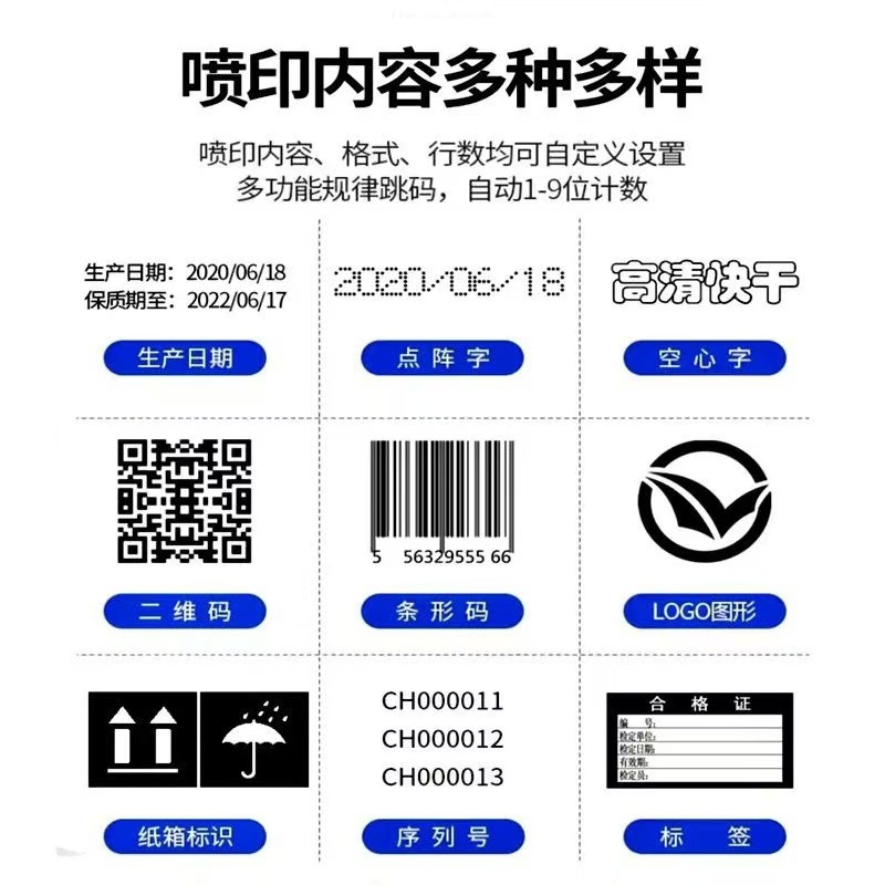 Wholesale intelligent fully automatic printing of patterns, batch numbers, packaging cartons, trademarks, barcodes, handheld intelligent coding machines details Picture