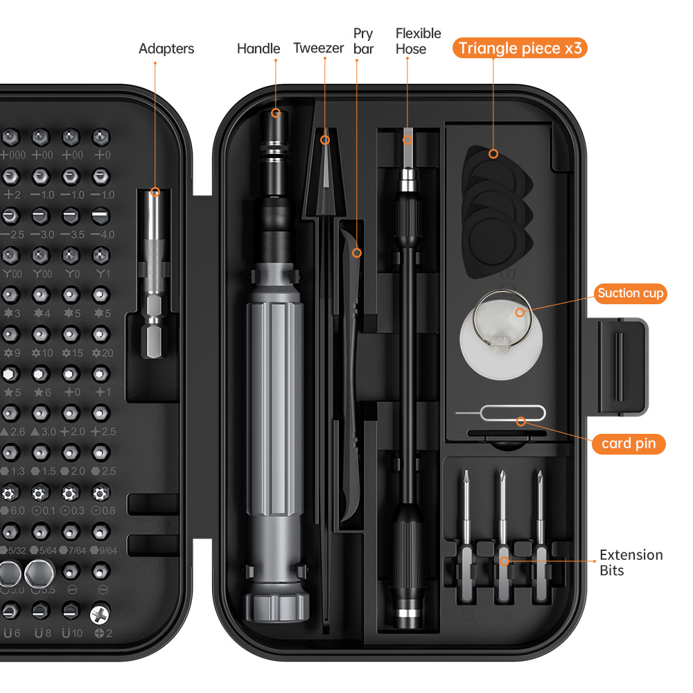 150-in-1 screwdriver set, hardware tools, multi-functional metal handle screwdriver, mobile phone disassembly and repair tools Application Scenario