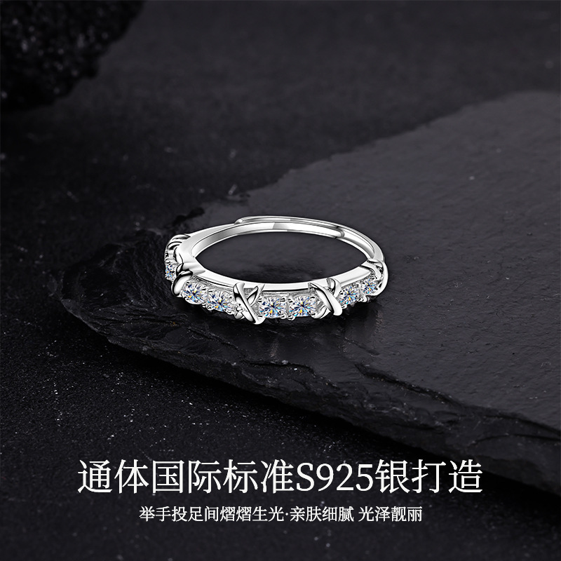 戒指/戒指女/铜微镶戒指/婚戒/银饰戒指产品图