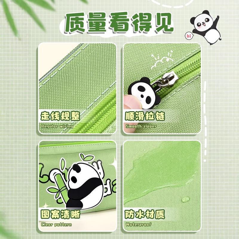 Cute panda tote bag, high appearance level, book bag, primary school student tutorial bag, portable large-capacity canvas bag, art bag Application Scenario