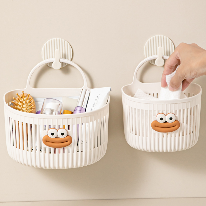 Multi-functional small hanging basket, bathroom, waste face towel storage basket, kitchen, dormitory, bedside, wall-mounted hanging basket details Picture
