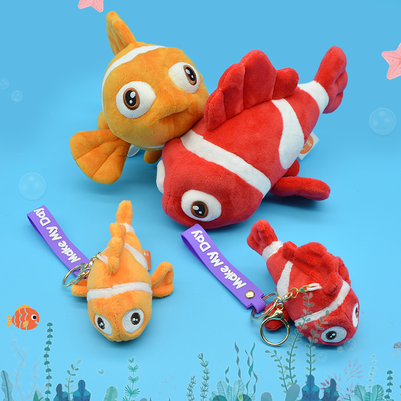 Finding Nemo Red plush toy, Marine animal clownfish doll, short plush toy