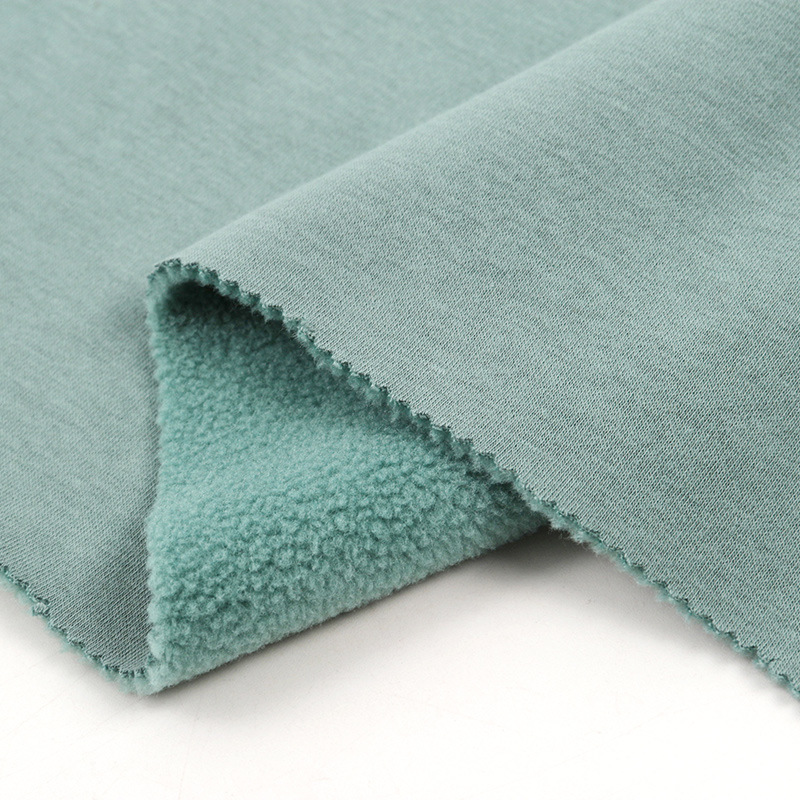 棉摇粒绒现货秋冬加厚卫衣运动服面料厂家保暖针织面料