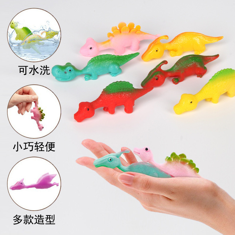 跨境打靶手指恐龙tpr创意益智趣味整蛊解压发泄弹射恐龙减压产品图