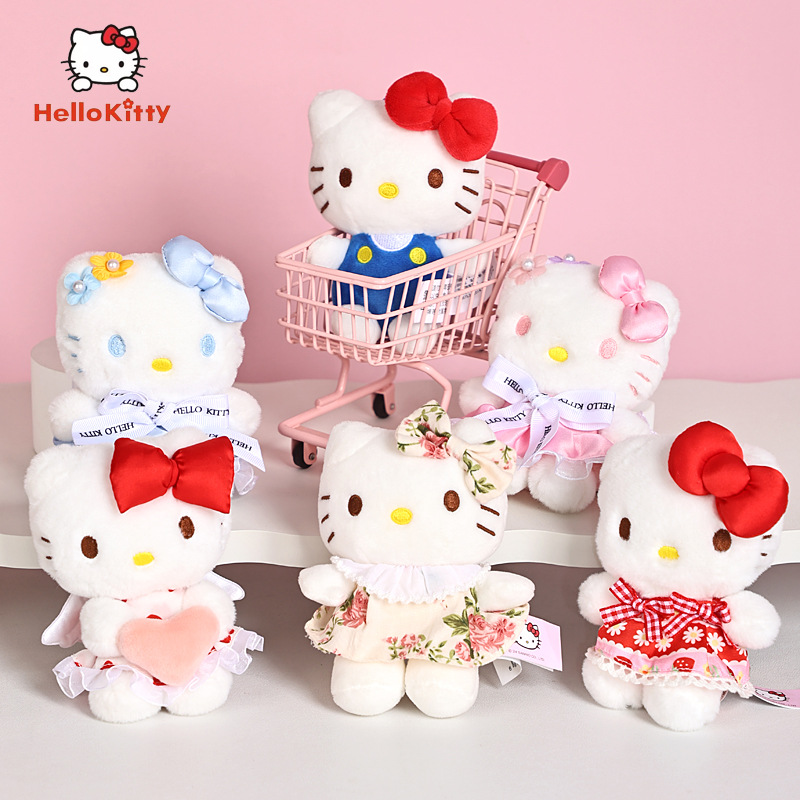 Genuine Sanlio hellokitty cute KT cat keychain pendant, Hello Kitty doll schoolbag pendant