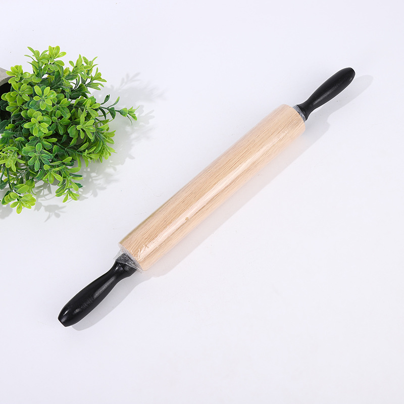 Rubber wood baking tools, rolling pins, handles, paint, kitchen household, dumpling wrappers, rollers, rolling pins wholesale details Picture