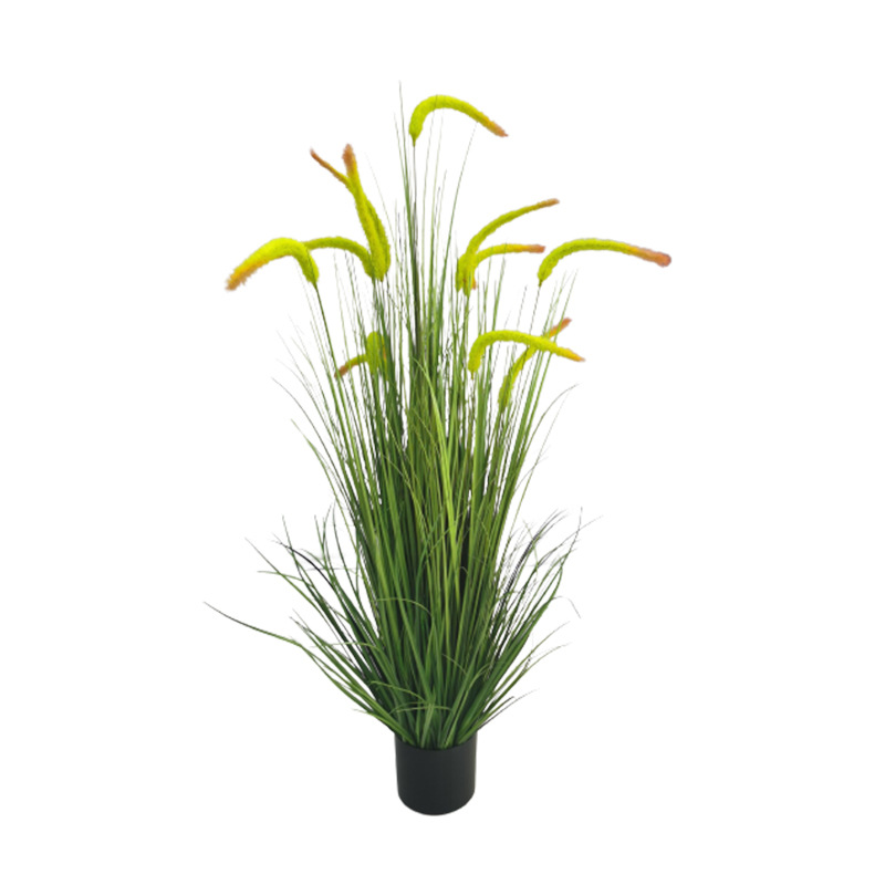 Artificial reeds, foxtail grass, onion grass, large plant bonsai, clothing store window floor-to-ceiling decoration, green plant potted plants Item Picture